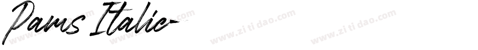 Pams Italic字体转换